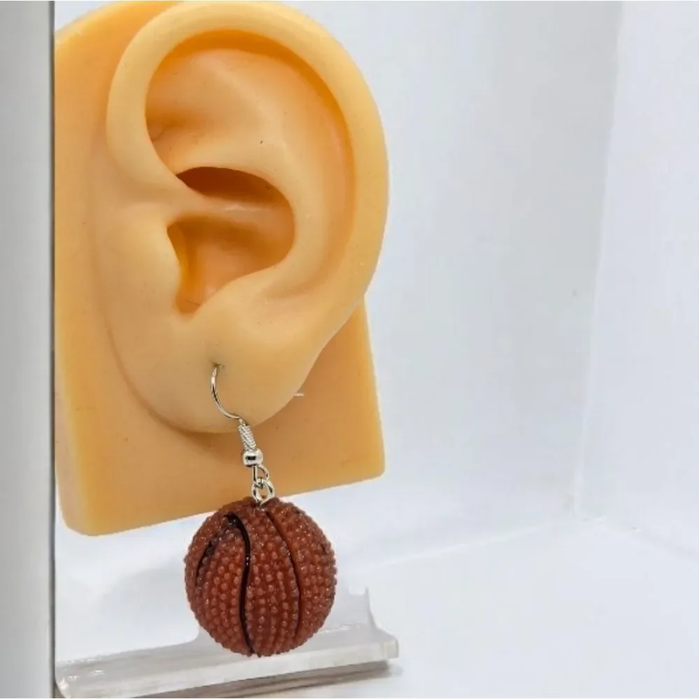 Basketball Earrings Ball Sports Mom Sister Team Jewelry NBA Fan Women's Jewelry